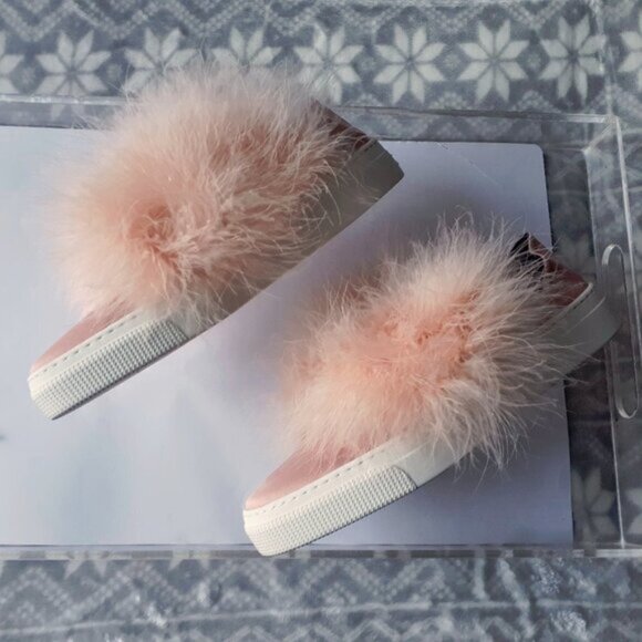 NIB NWT ZCD Montreal pink satin & feather sneakers, 37 - Picture 8 of 11